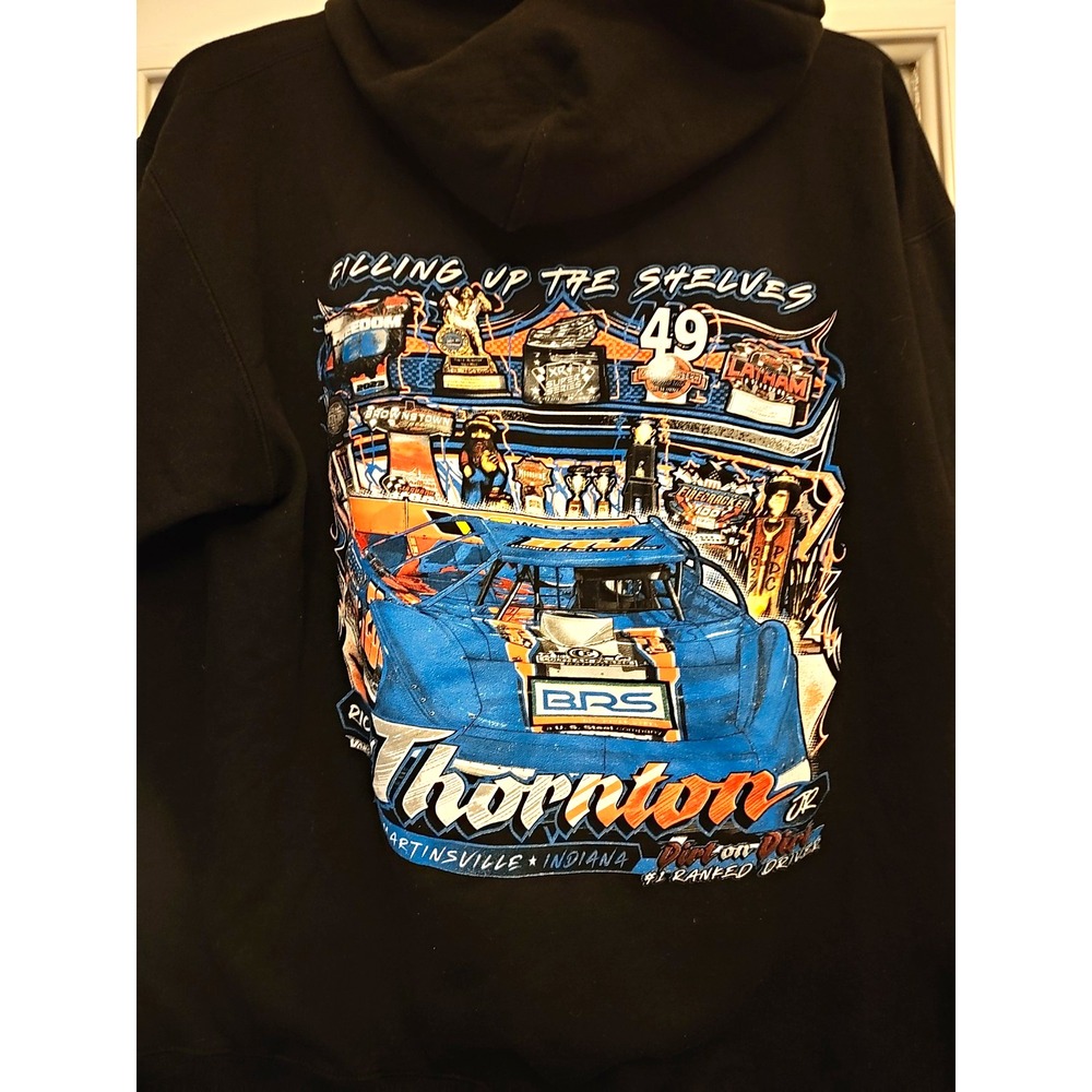 Ricky Thornton Jr 20RT Hoodie XL Dirt Late Model Racing Black Sweatshirt